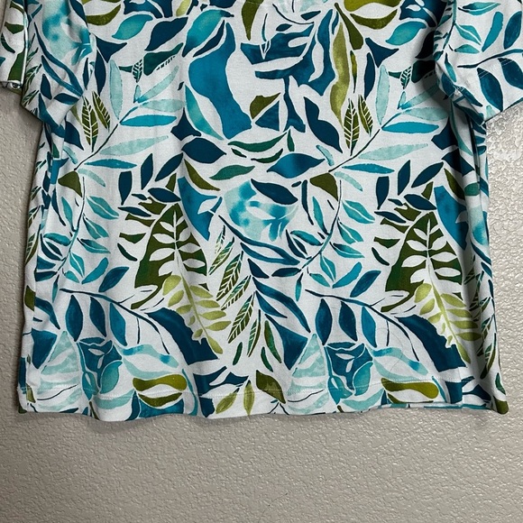 Chico's 100% Pima Cotton Palms Everyday V-neck Short Sleeves Tee, Sz Large - Picture 8 of 11